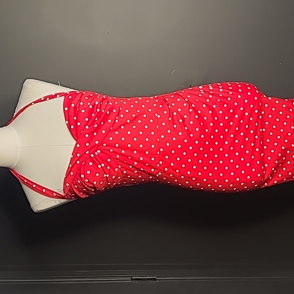 Stop staring Red polka dot dress